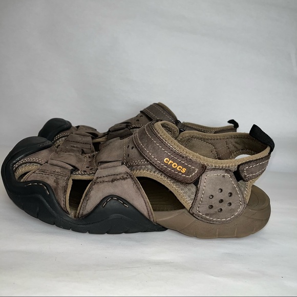 Crocs Swiftwater Leather Fisherman 